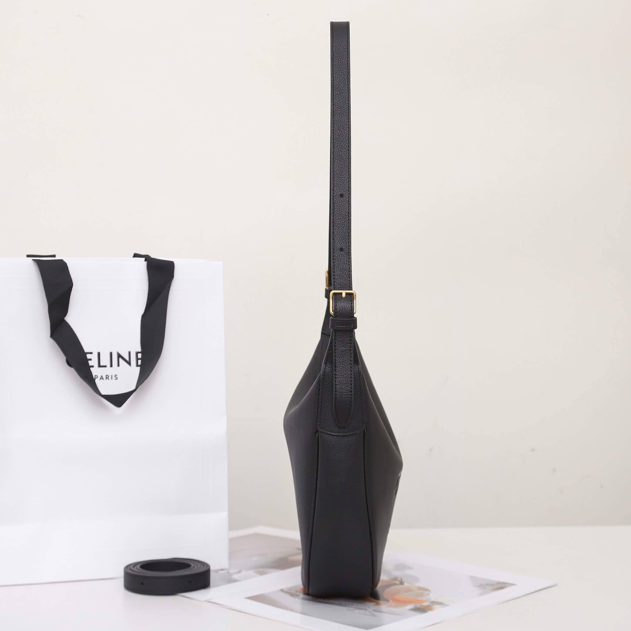 CELINE HELO?SE TRIOMPHE SMALL BAG IN SOFT CALFSKIN - Image 3