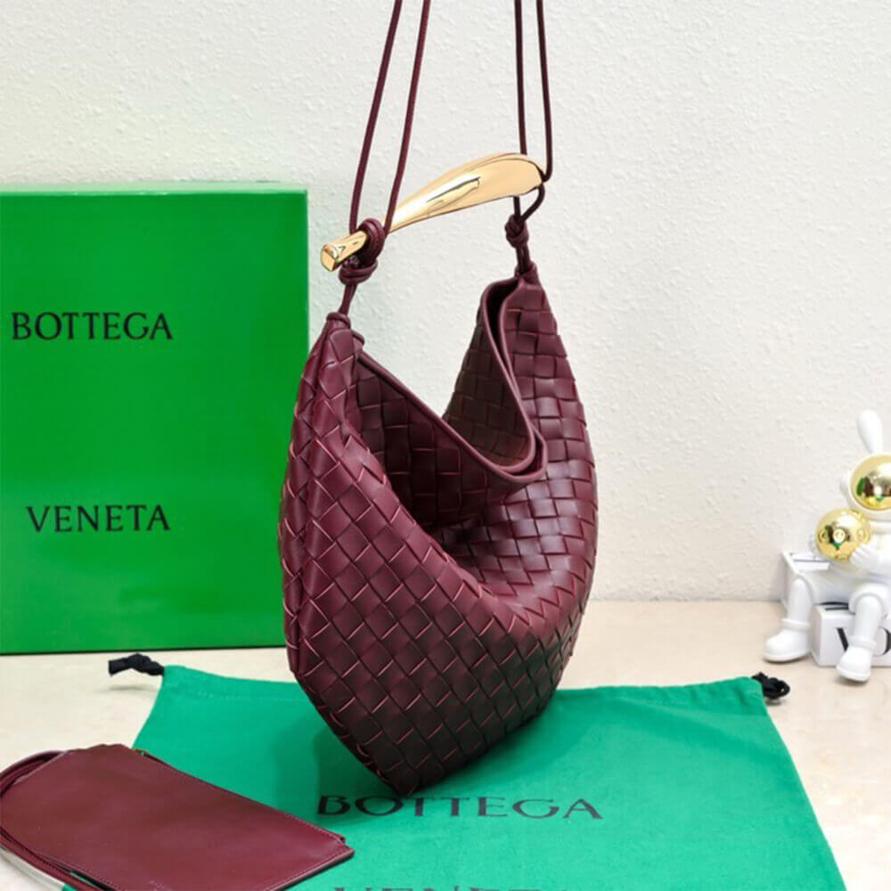 Burgundy Bottega Veneta Medium Sardine Handbag - Image 3