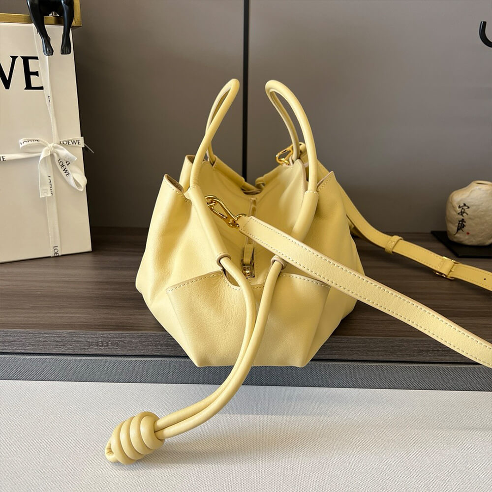 Yellow Loewe Small Paseo bag in shiny nappa calfskin (Best
 grade) - Image 3