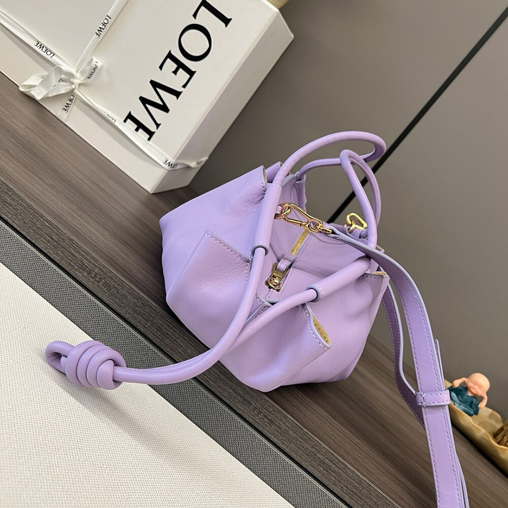 Purple Loewe Small Paseo bag in shiny nappa calfskin (Best
 grade) - Image 3