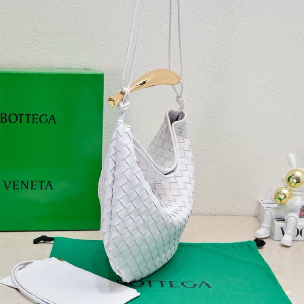 White Bottega Veneta Medium Sardine Handbag - Image 3