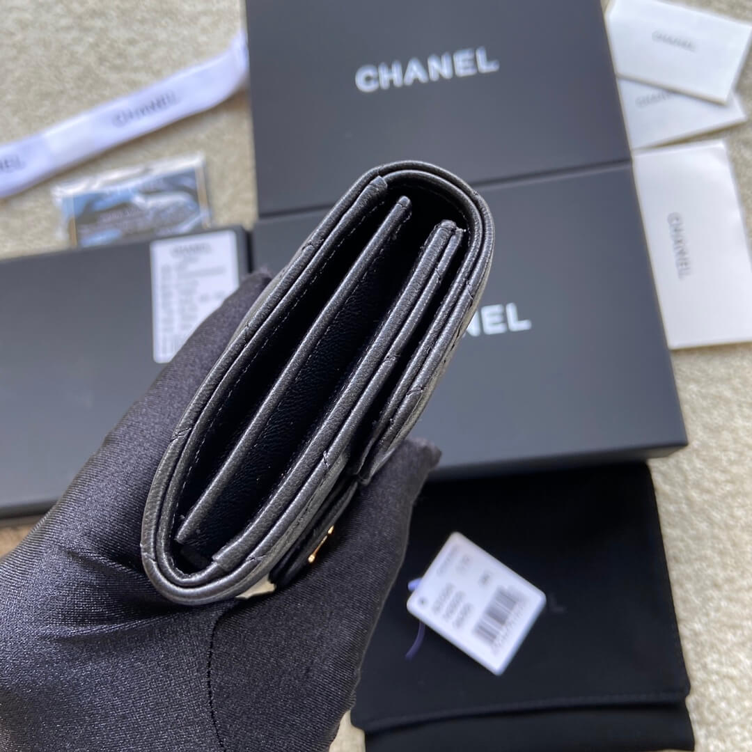 Black CHANEL Classic Small Flap Wallet - Image 3