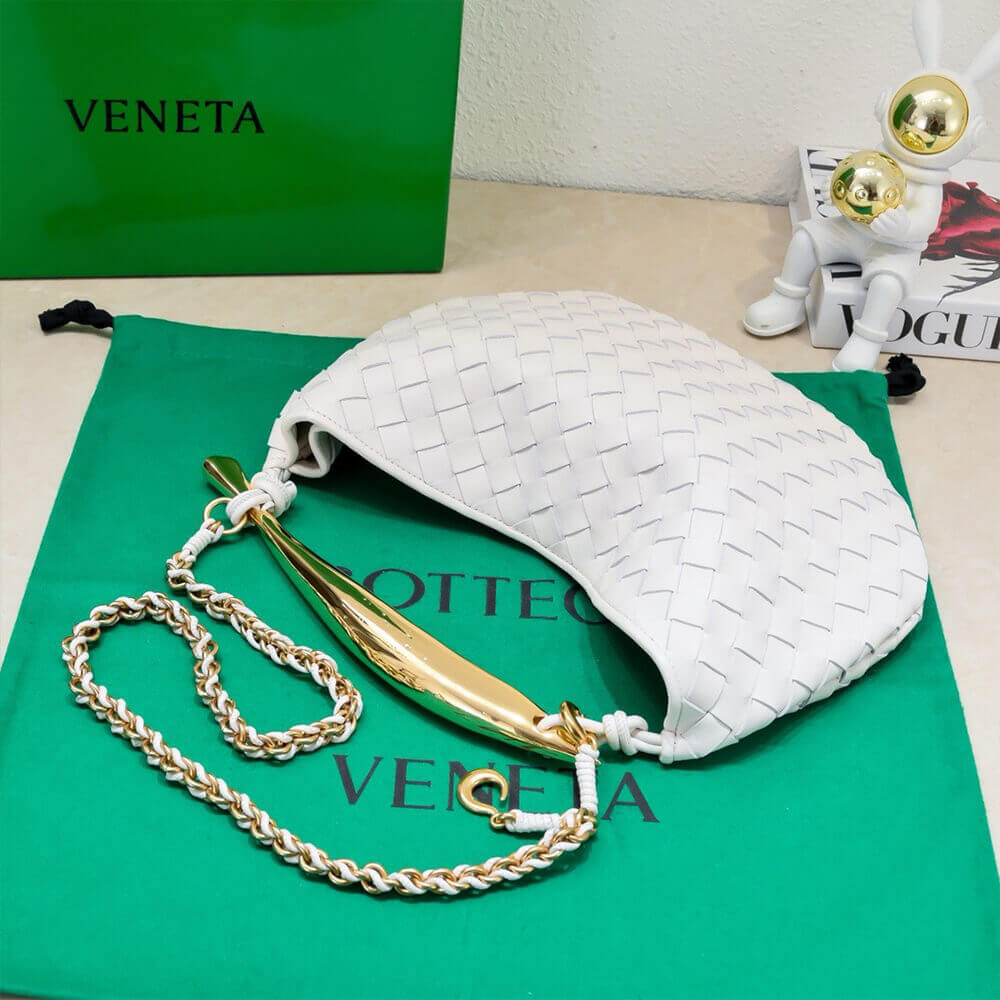 White Bottega Veneta Sardine With Chain - Image 3