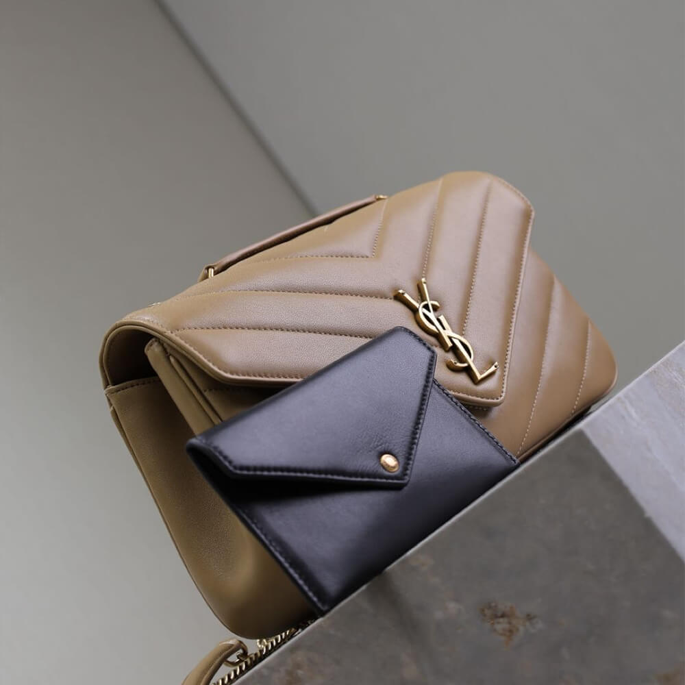 Beige YSL LOULOU medium in MATELASSE lambskin - Image 3