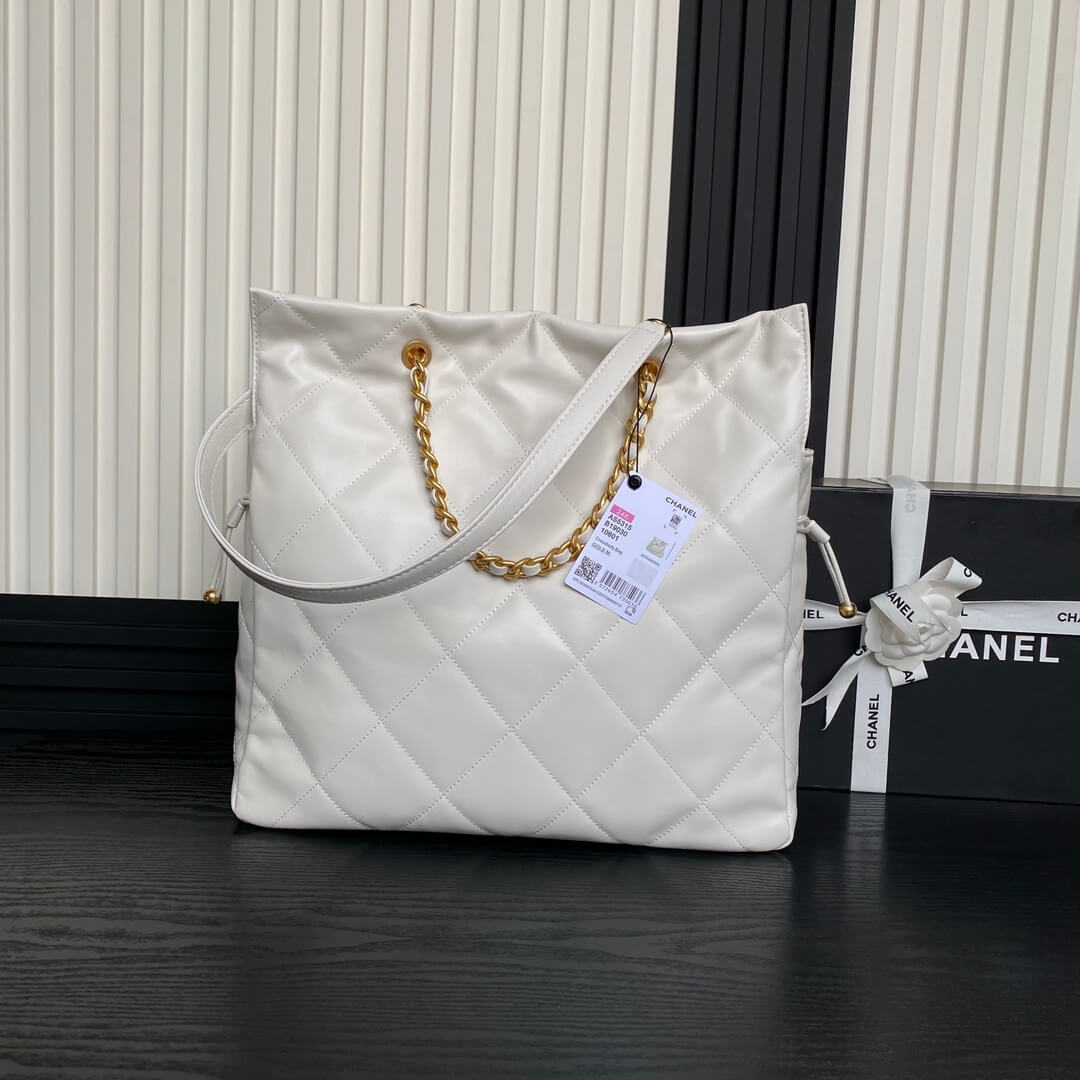 White Chanel Shopping Bag (Best
grade) - Image 3