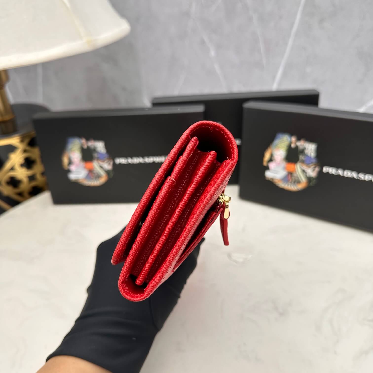 Prada Large Saffiano Leather Wallet - Image 3