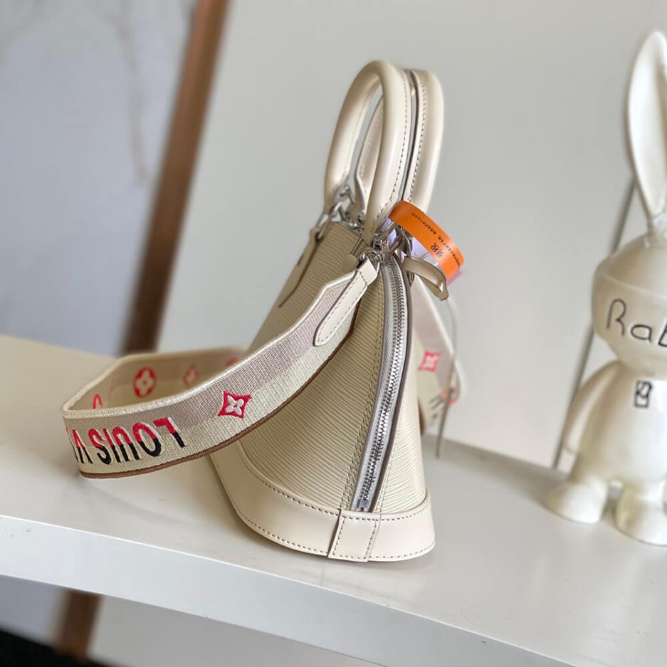 Quartz White LV Alma BB Bag - Image 3