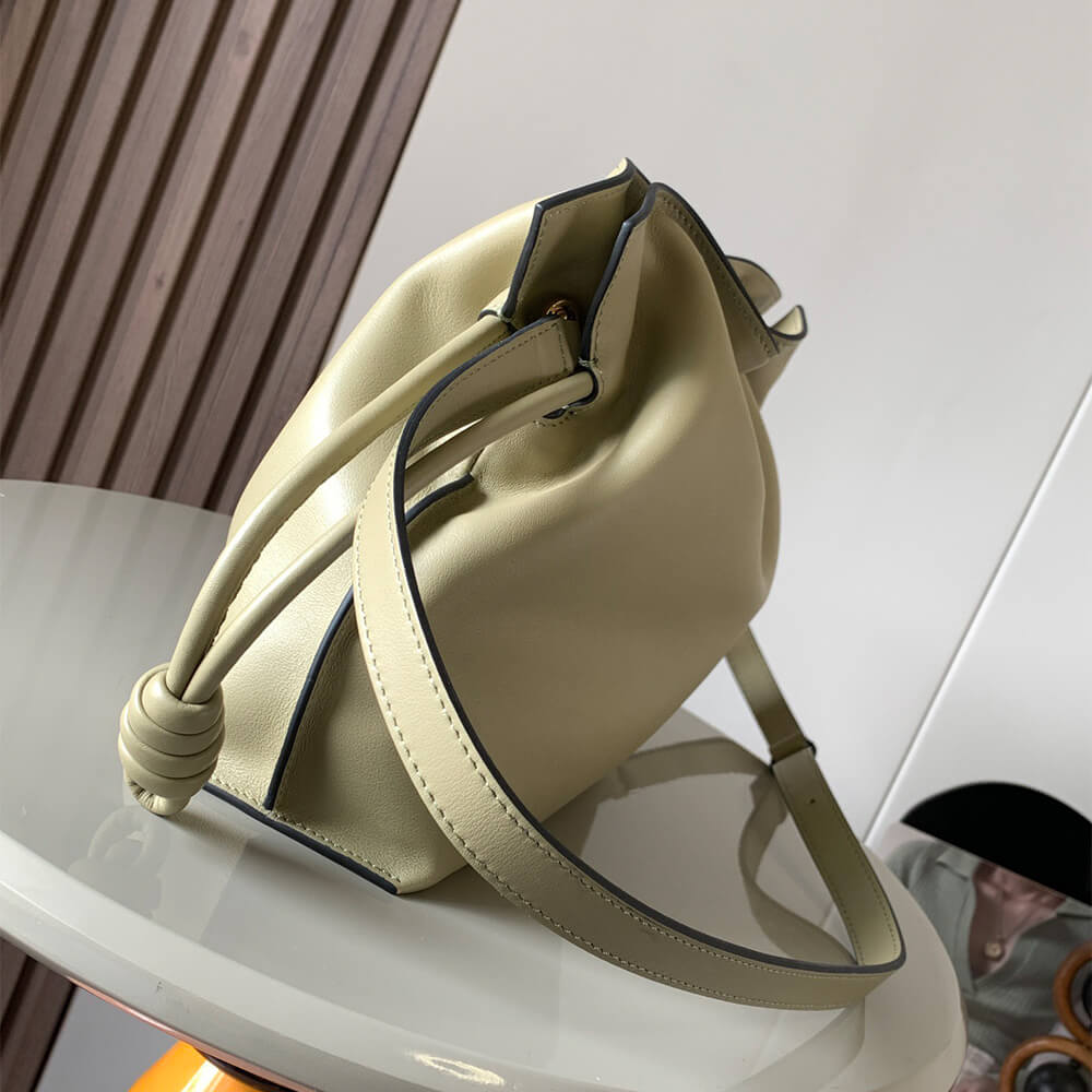 Clay Green LOEWE Medium Flamenco clutch in nappa calfskin (Best
GRADE) - Image 3