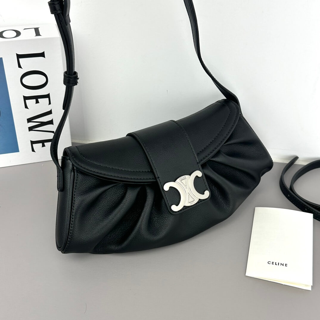 CELINE TEEN CELINE POLLY BAG IN SOFT CUFF LEATHER - Image 3
