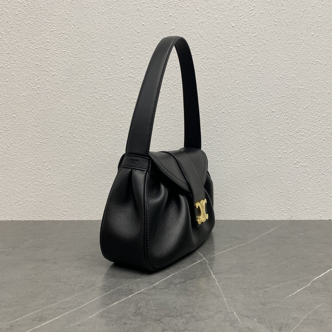 Black CELINE Medium POLLY bag in soft calfskin - Image 3