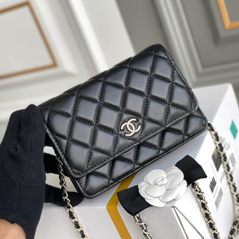 Black Chanel MINI WALLET ON CHAIN - Image 3
