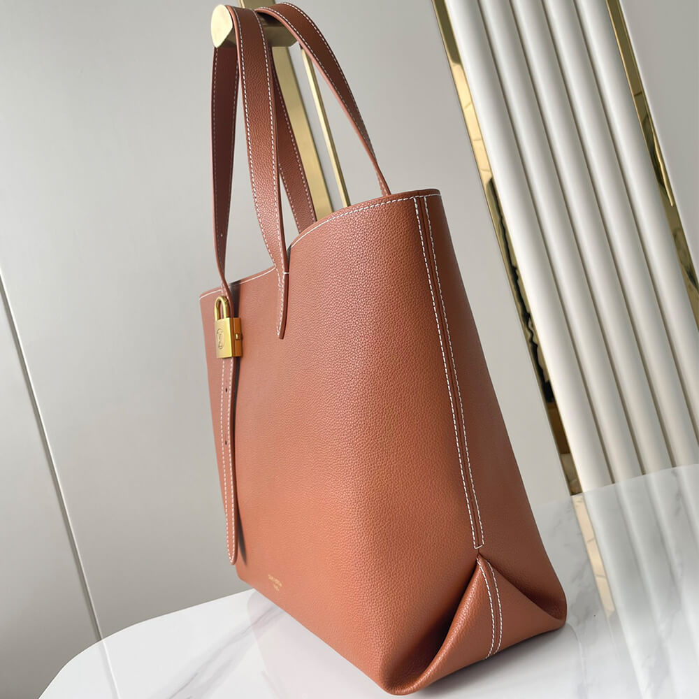 Cognac Brown LV Low Key Cabas MM - Image 3