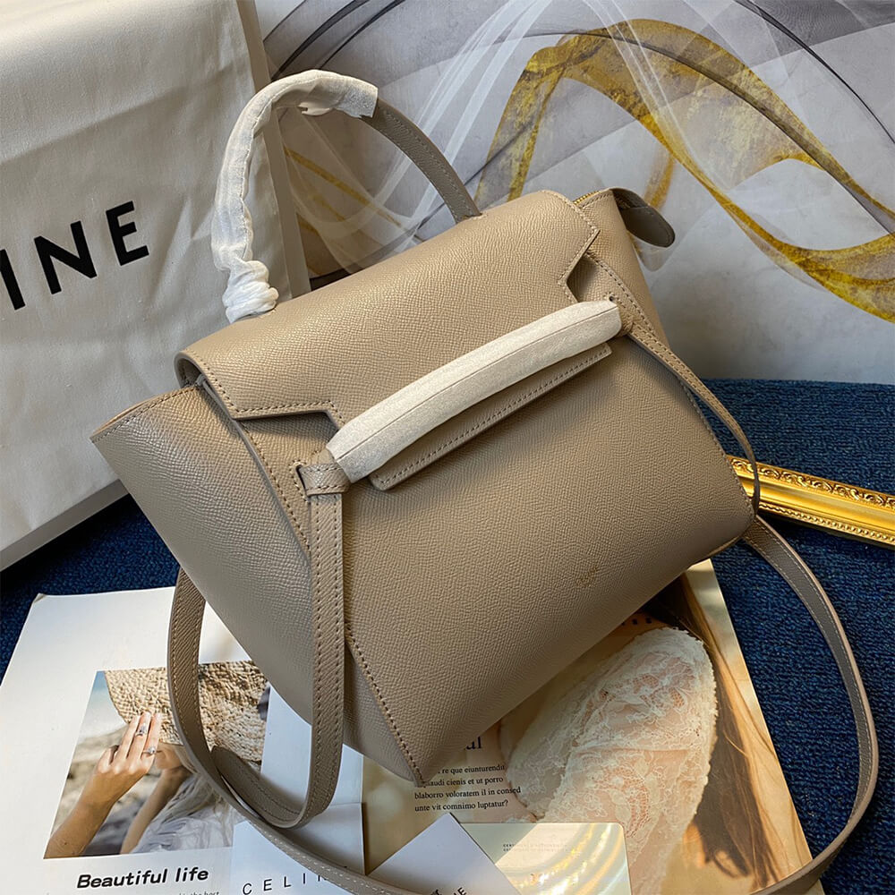 LIGHT TAUPE CELINE MICRO BELT BAG - Image 3