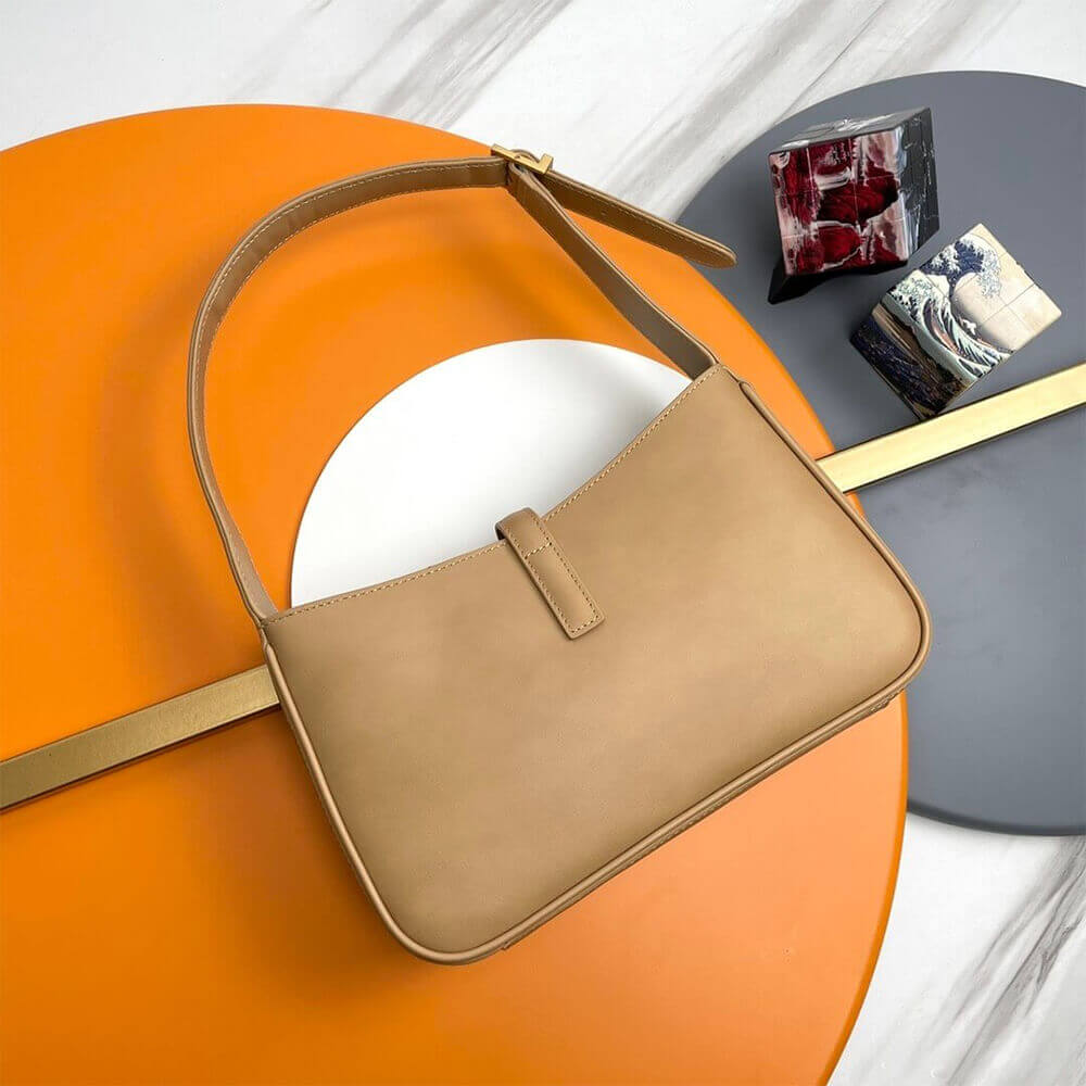 GREYISH BROWN YSL LE 5 A 7 bag in smooth leather - Image 3