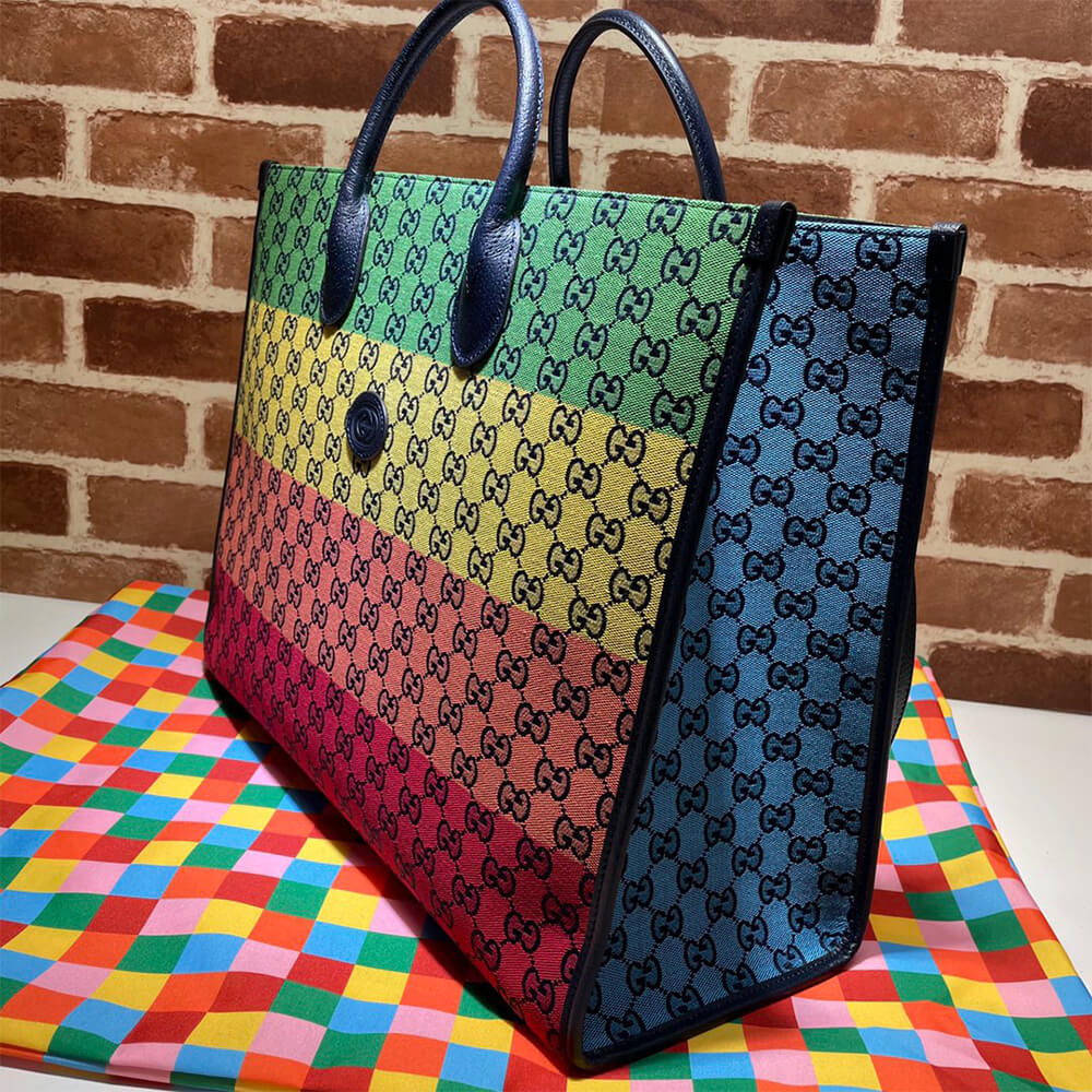 GG Multicolour large tote bag - Image 3