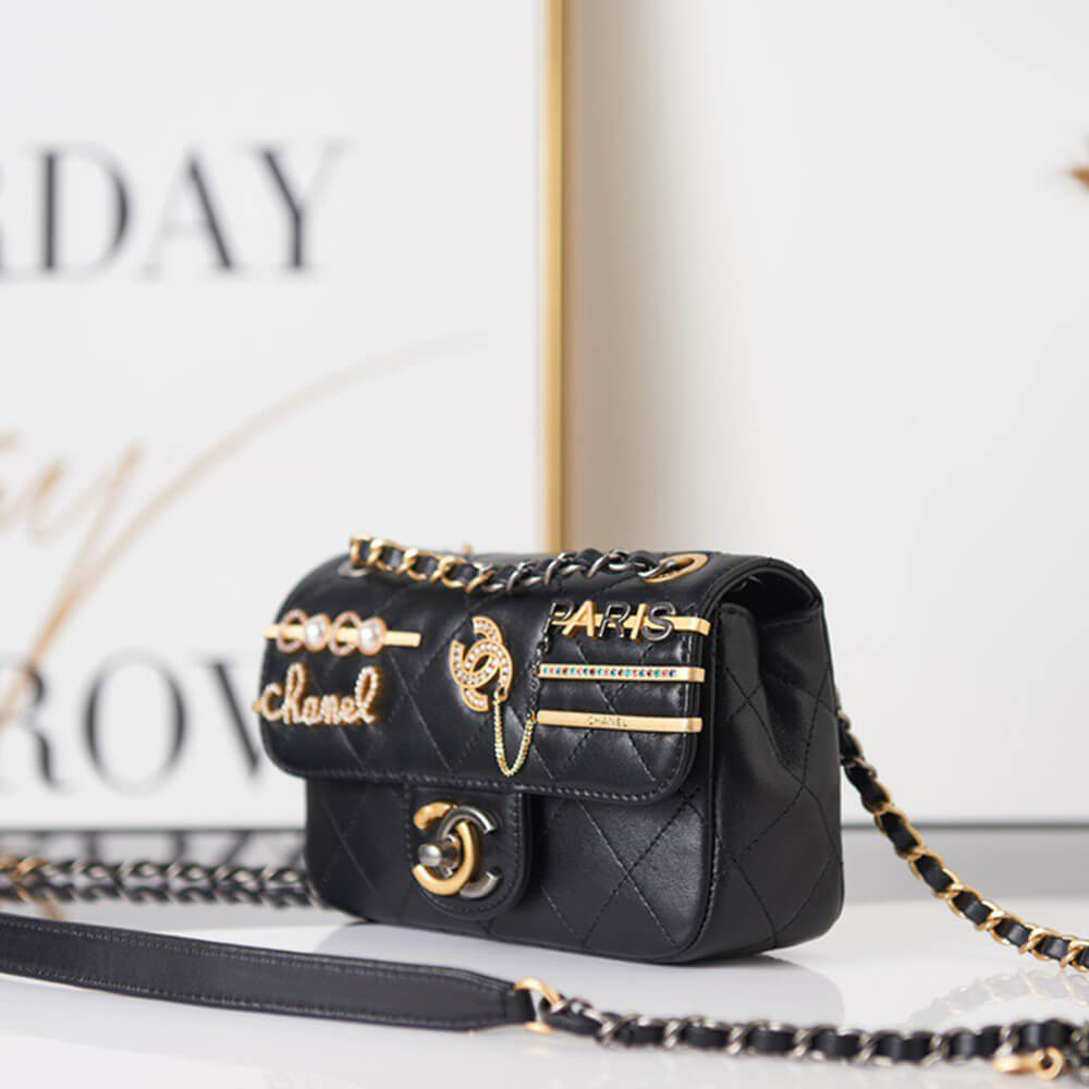 Black MINI FLAP BAG - Image 3