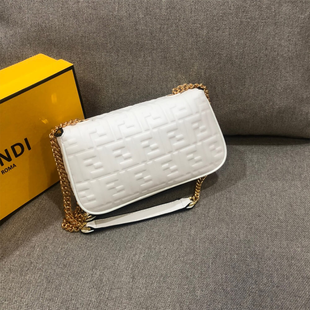 White Fendi Baguette Chain Midi - Image 3
