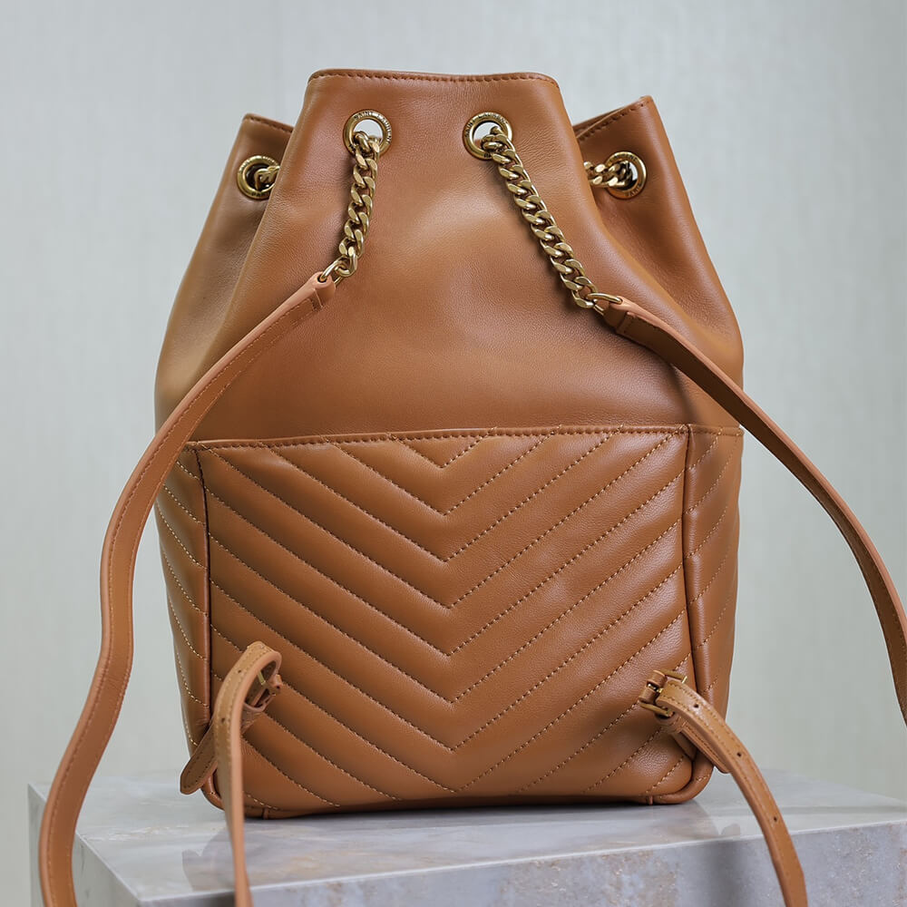 Caramel YSL Joe lambskin backpack - Image 3