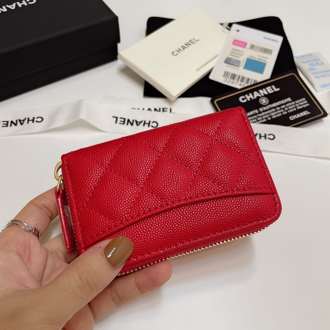 Chanel Classic Zipper Coin Wallet - Image 3