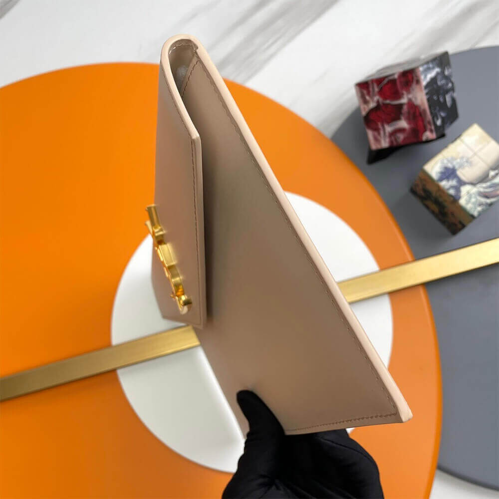 dark YSL UPTOWN POUCH IN GRAIN DE POUDRE EMBOSSED LEATHER - Image 3