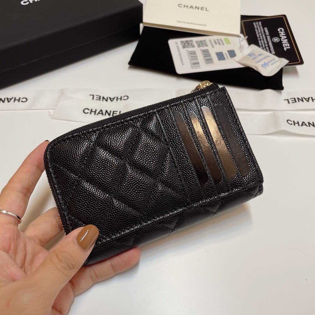 Chanel Classic Zipped Card Holder - Image 3