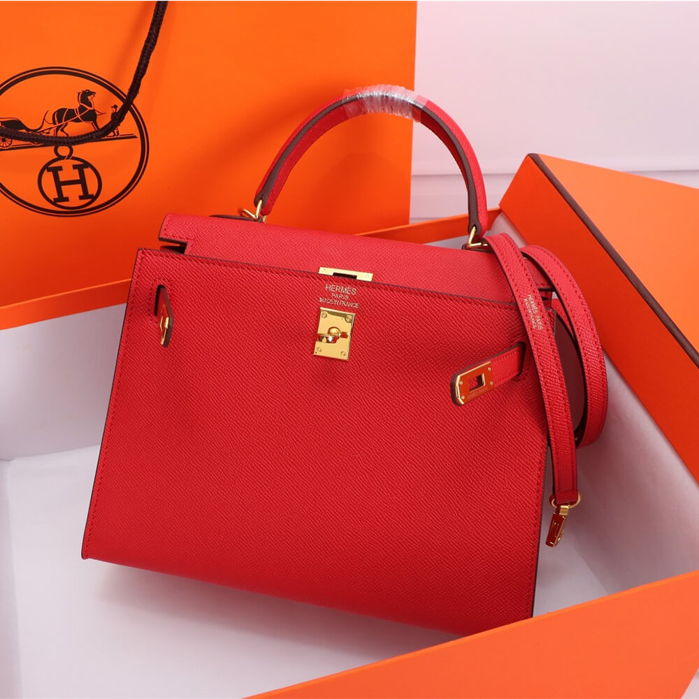 Deep Red Hermes Kelly 25 - Image 3