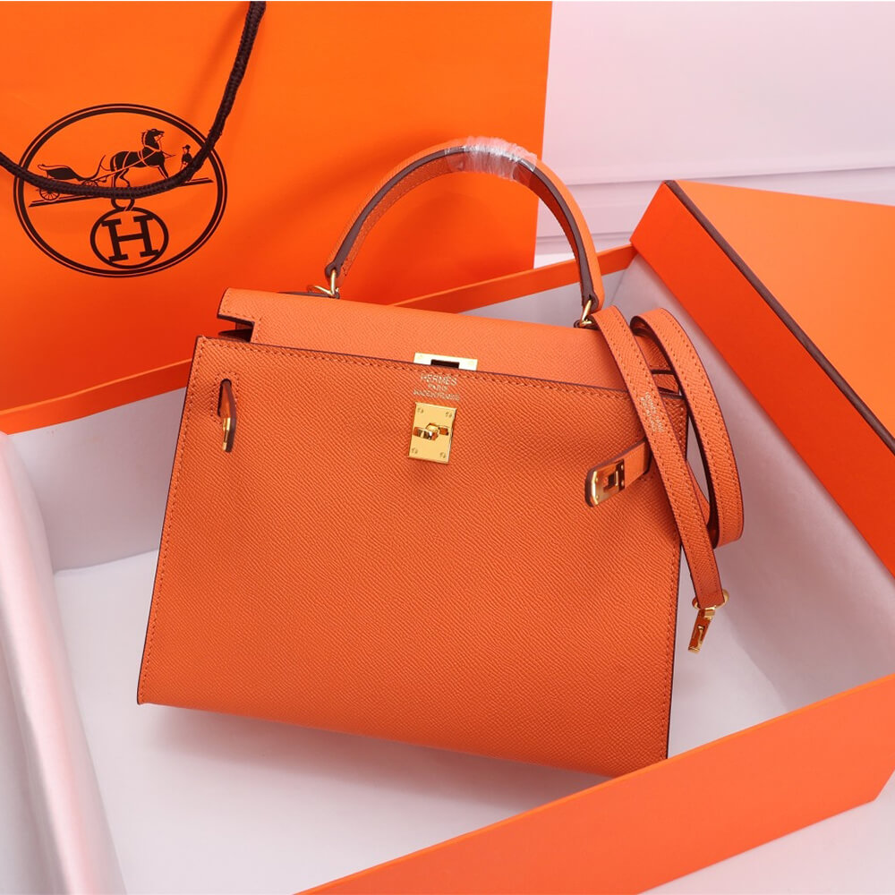 Orange Red Hermes Kelly 25 - Image 3