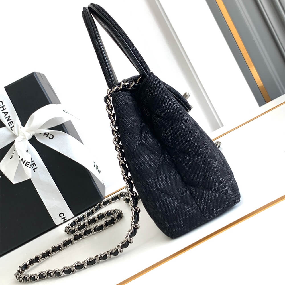 Black & Gray Chanel Mini Shopping Bag (Best
 grade) - Image 3