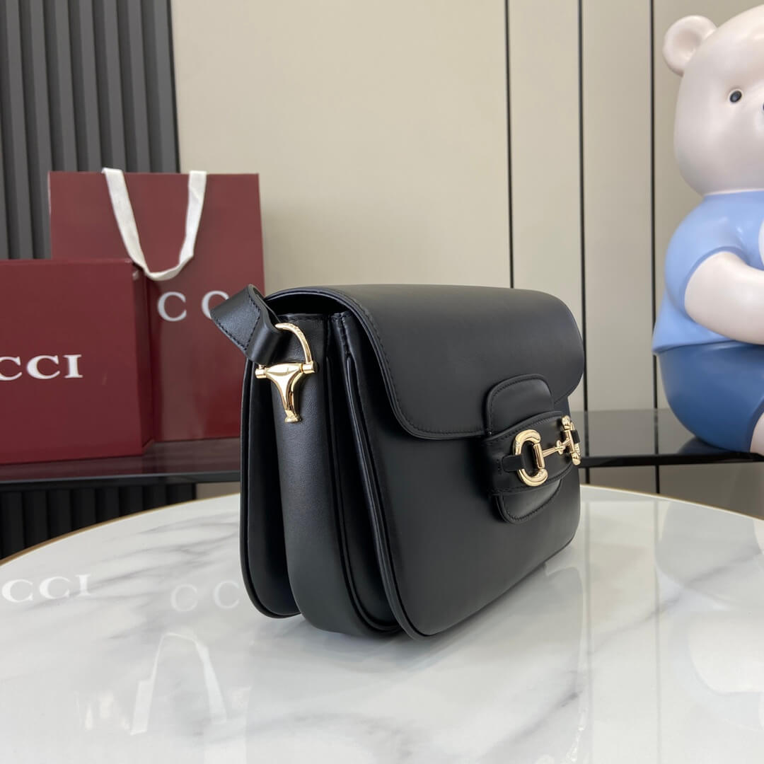 Black Gucci Horsebit 1955 Soft small shoulder bag - Image 3