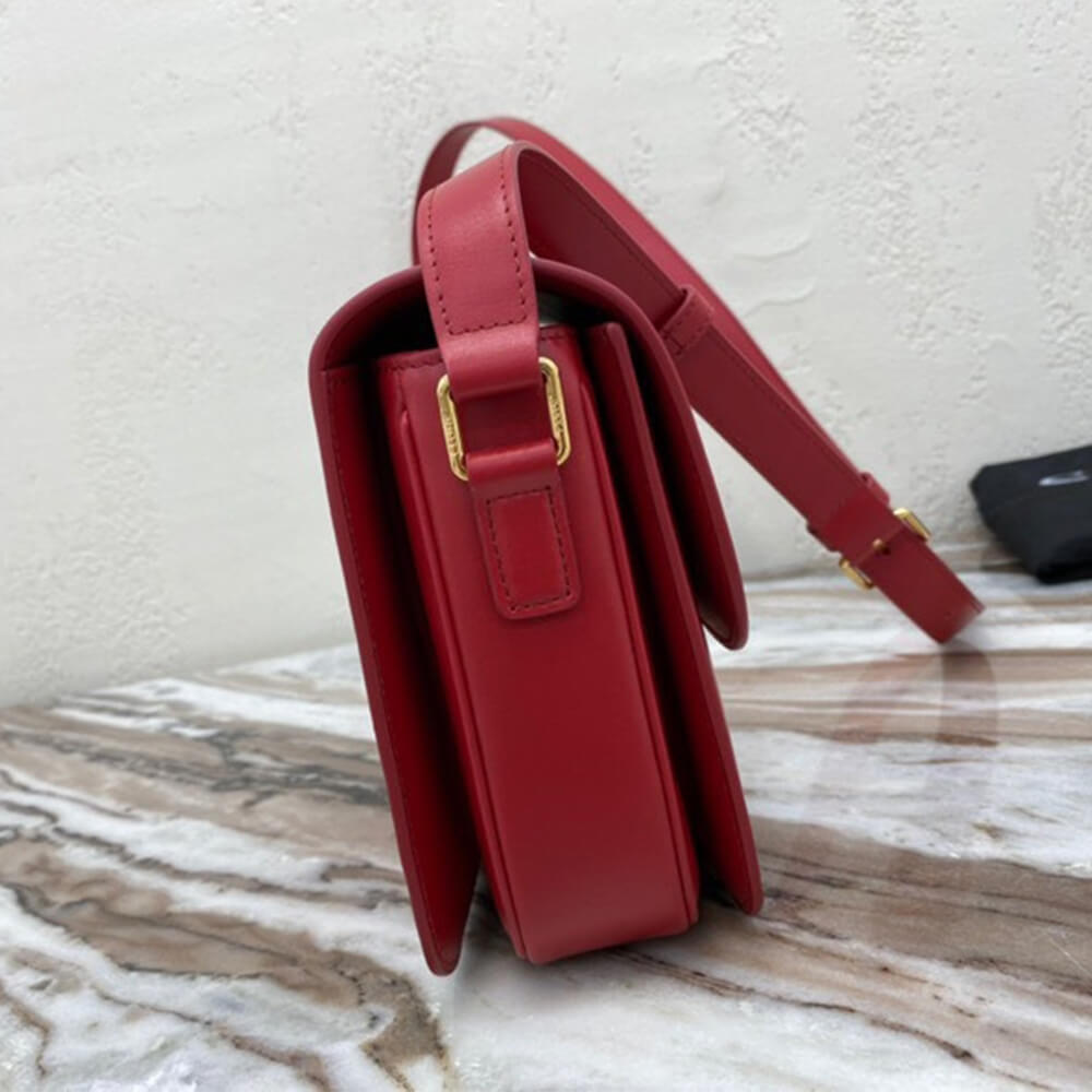 Red CELINE CLASSIQUE TRIOMPHE BAG IN CALFSKIN - Image 3