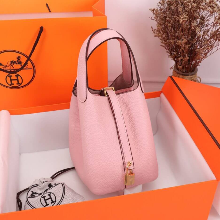 Pink Hermes Picotin Lock 22 bag (Best
 grade) - Image 3