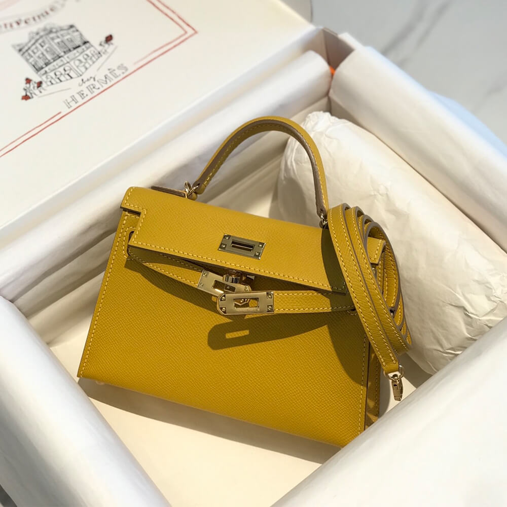 Yellow Hermes Mini Kelly II (Best
 Grade) - Image 4