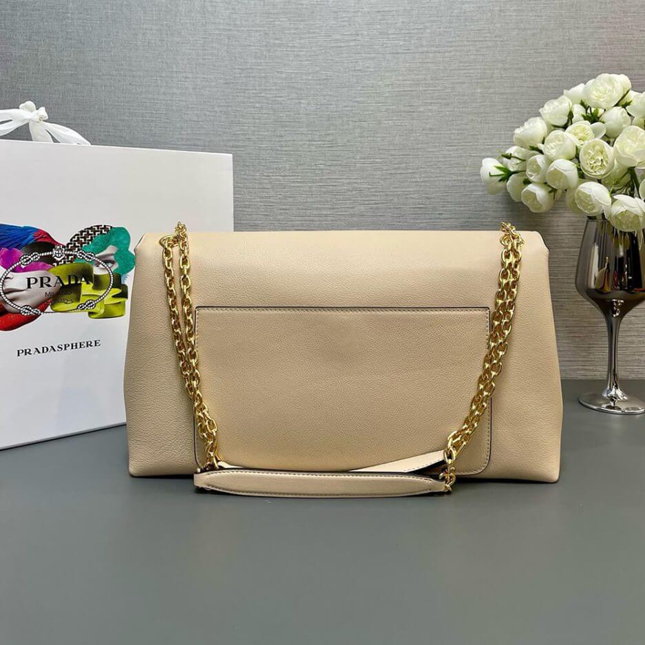 Travertine Prada Medium leather shoulder bag (Best
 Grade) - Image 4