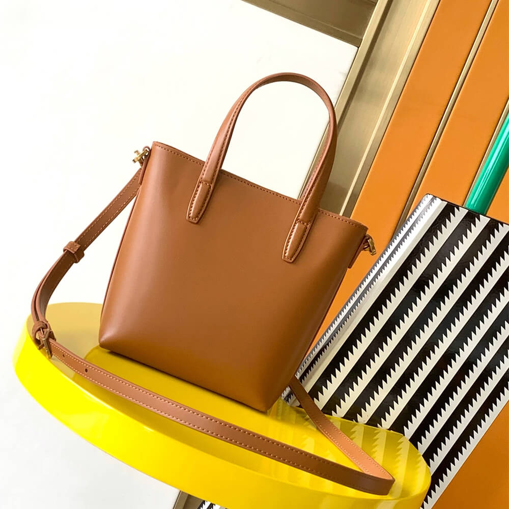 Brown MINI TOY SHOPPING SAINT LAURENT IN BOX LEATHER - Image 4