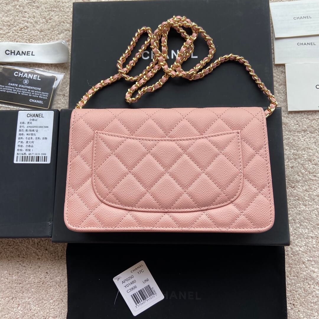 Pink Chanel classic chain wallet (Best
 grade) - Image 4