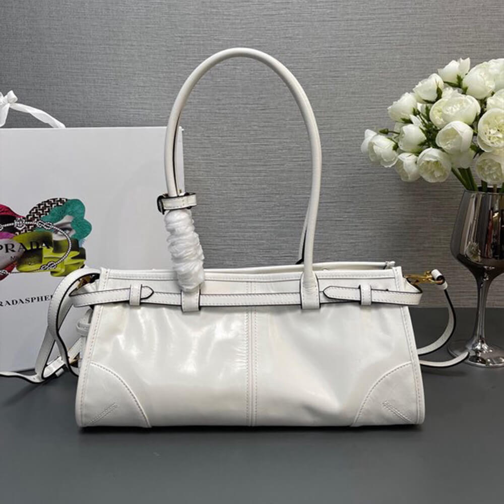 White Prada Medium leather handbag (Best
 grade) - Image 4