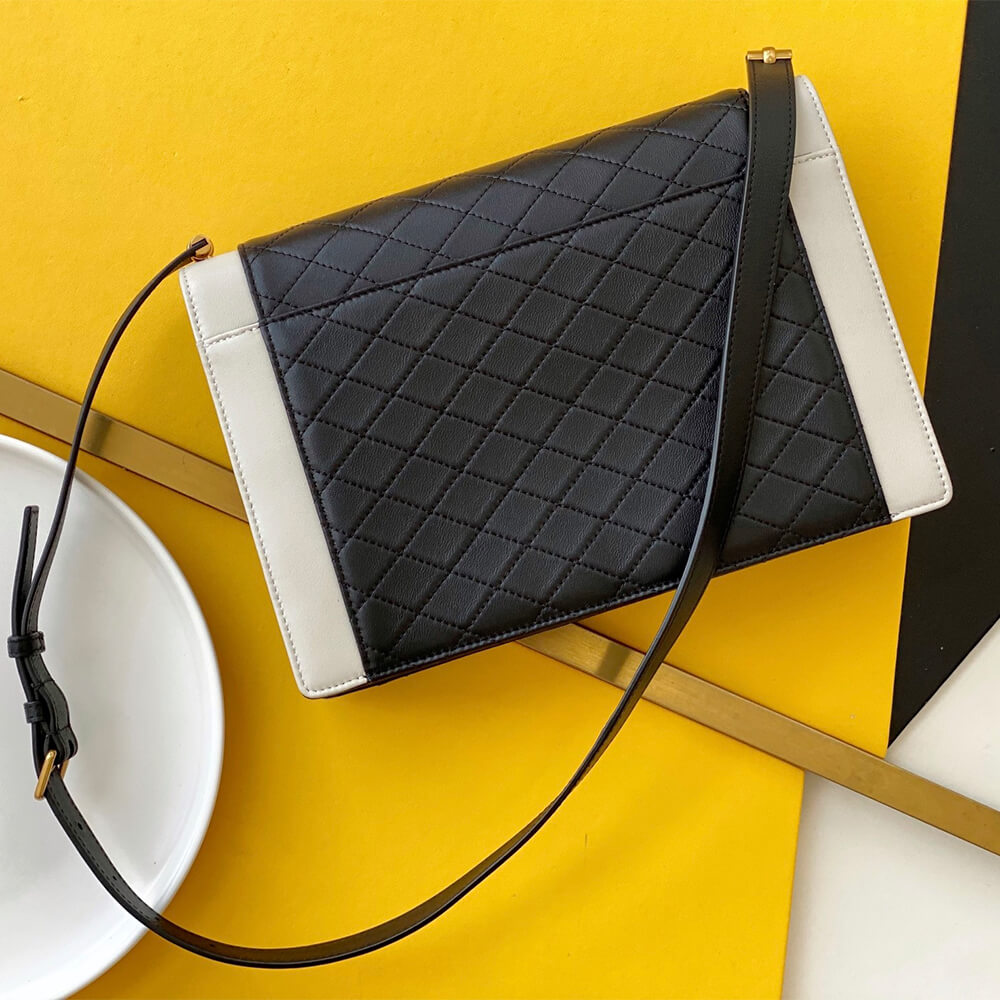 White YSL Quilted Gaby Shoulder Bag - Image 4