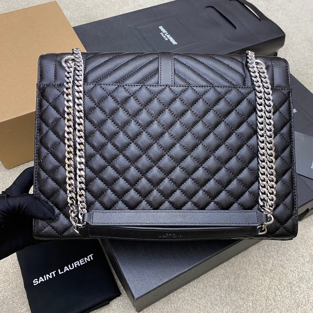 Black YSL Large Envelope Bag - Image 4