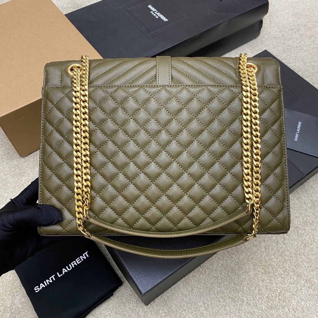 Green YSL Large Envelope Bag - Image 4