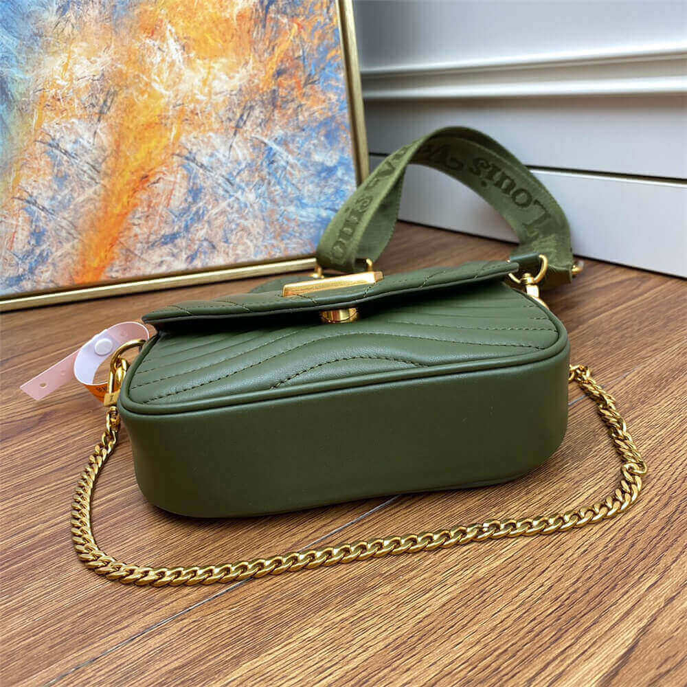 Khaki Green LV New Wave Multi Pochette Handbag - Image 4