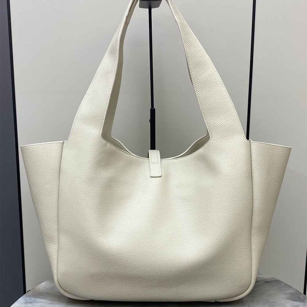 Dark Beige YSL LE 5 A 7 BEA IN GRAINED LEATHER - Image 4