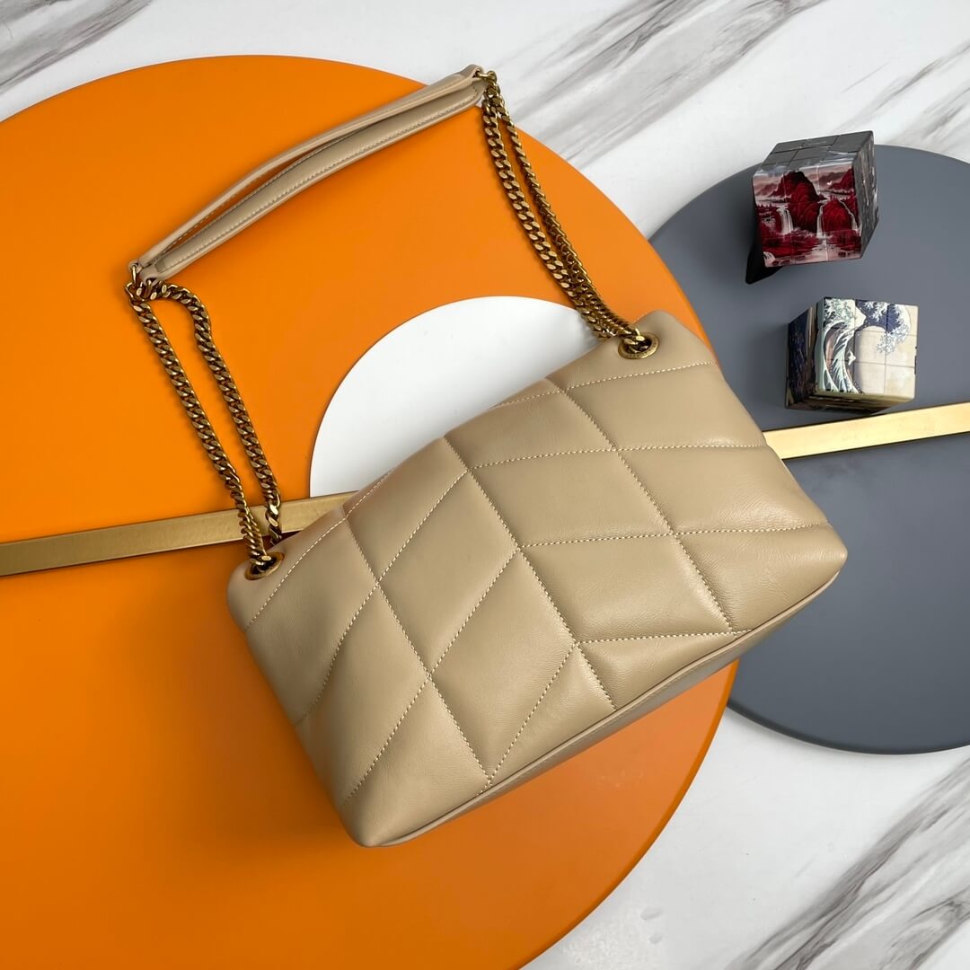 Beige YSL PUFFER SMALL in Nappa leather - Image 4