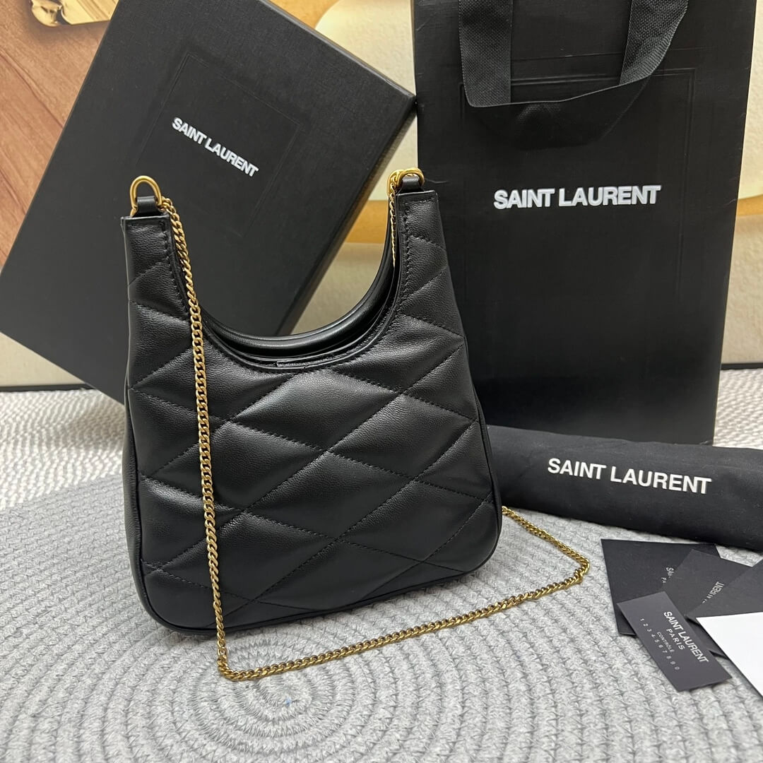 Black YSL SADE Hobo lambskin Bag - Image 4