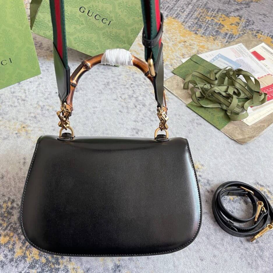 GUCCI BAMBOO 1947 JUMBO GG SMALL TOP HANDLE BAG - Image 4