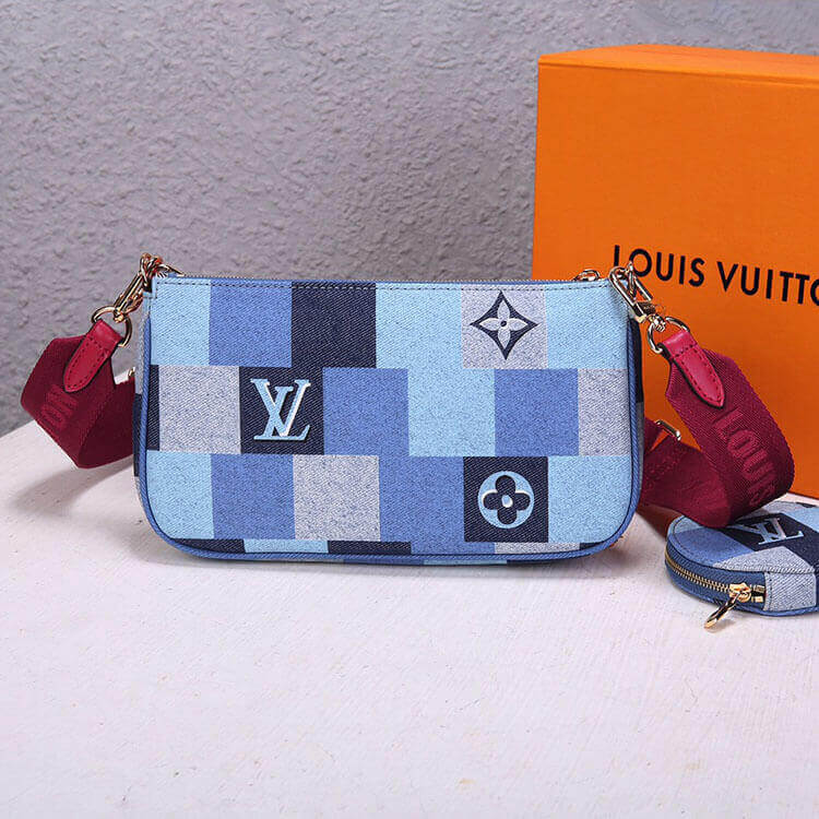 Blue LV Multi Pochette Accessoires - Image 4