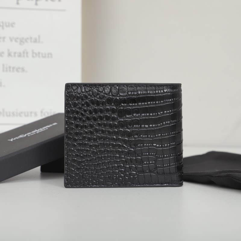 YSL tiny cassandre wallet in crocodile embossed matte leather - Image 4