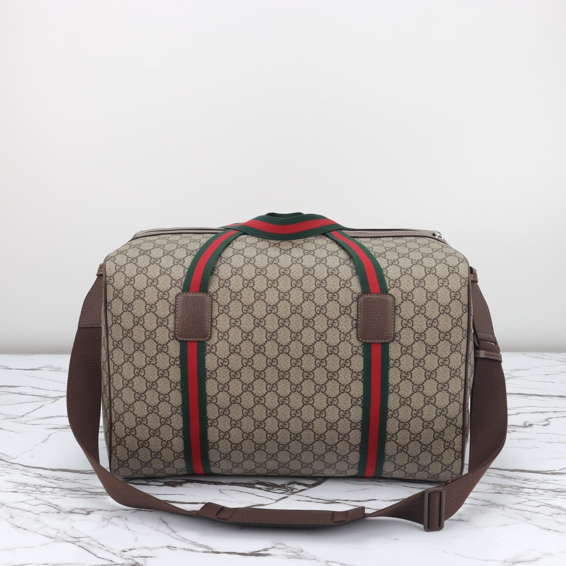 Gucci Medium duffle bag with Web - Image 4
