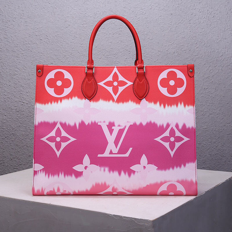 Red LV Escale OnTheGo GM Tote Bag - Image 4