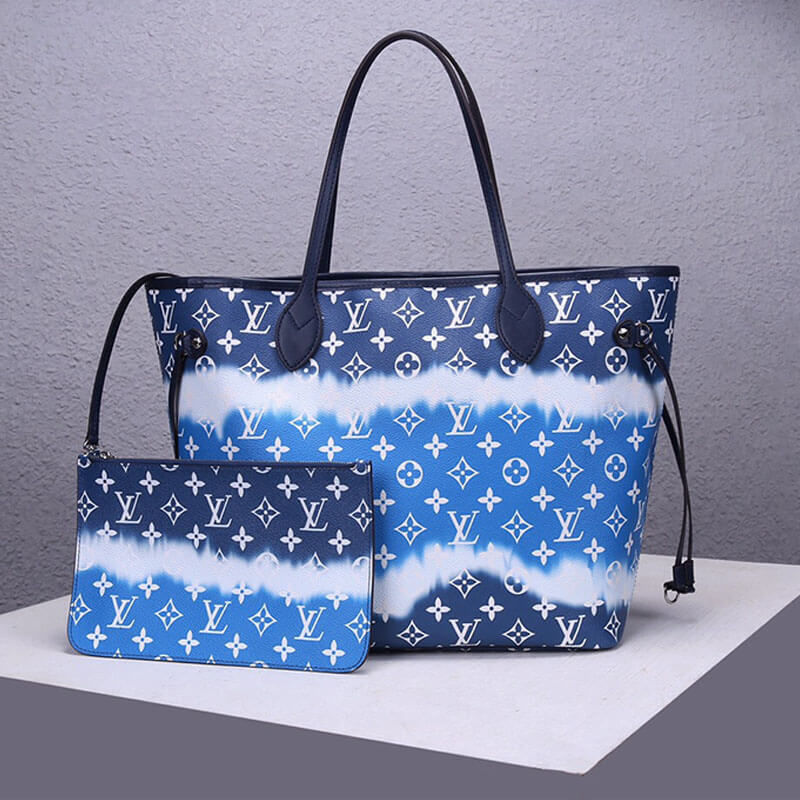 Blue LV Escale Neverfull MM Tote - Image 4