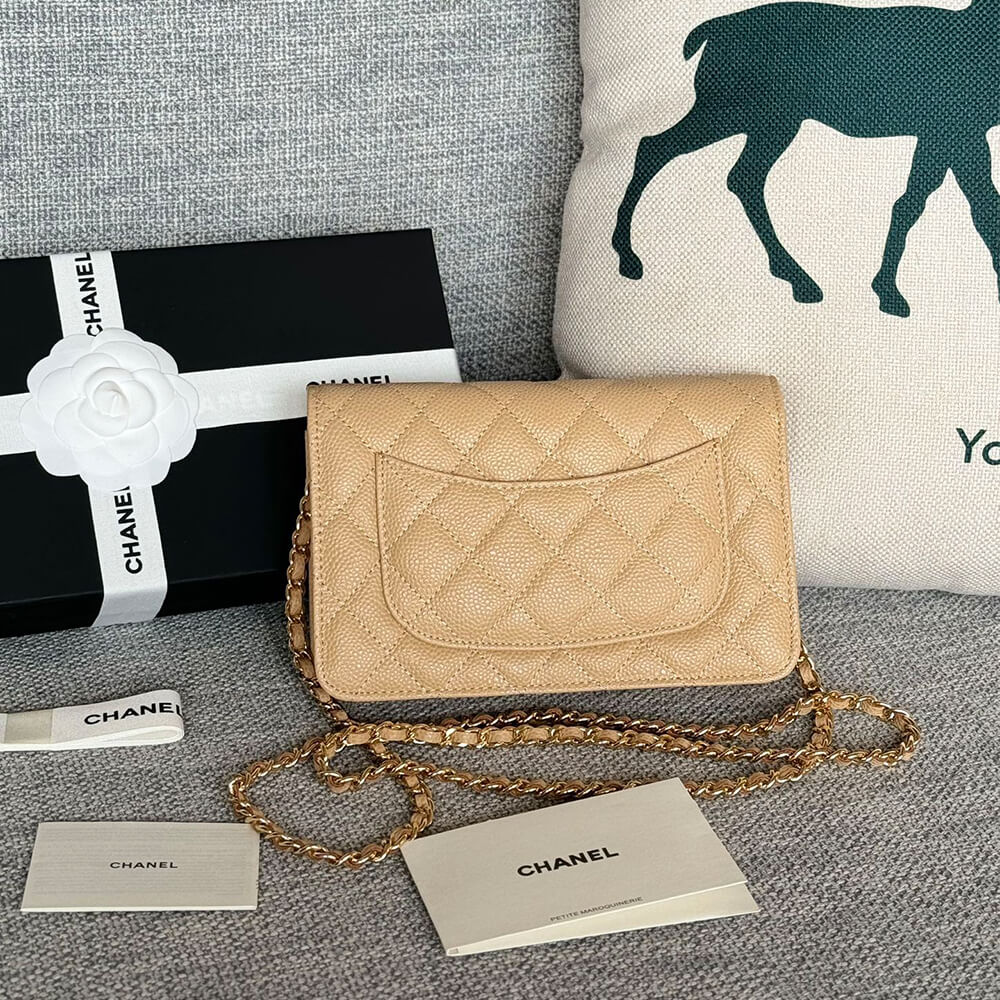 Apricot Chanel classic chain wallet - Image 4